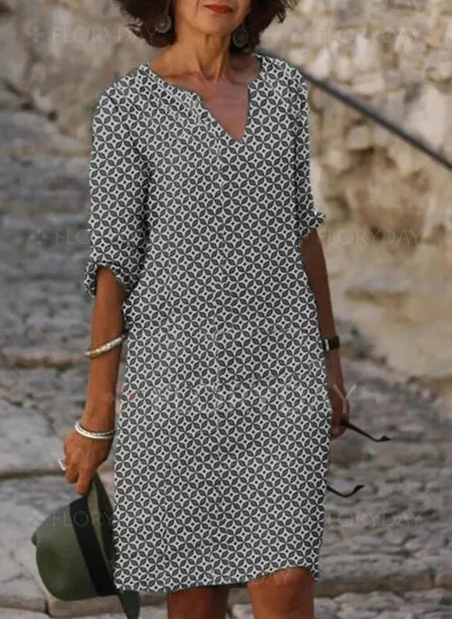 Cassandra | Women's V-Neck Midi Dress