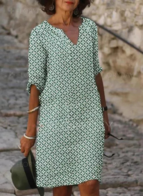 Cassandra | Women's V-Neck Midi Dress