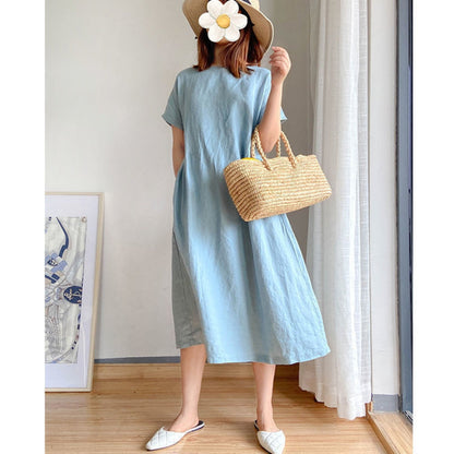 Catherine | Women's Short Sleeve A-Line Midi Dress