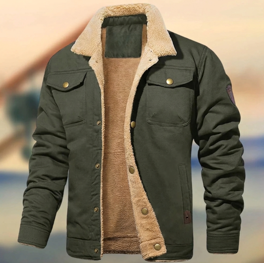 Cedric | Men's Sherpa Collar Button-Down Jacket