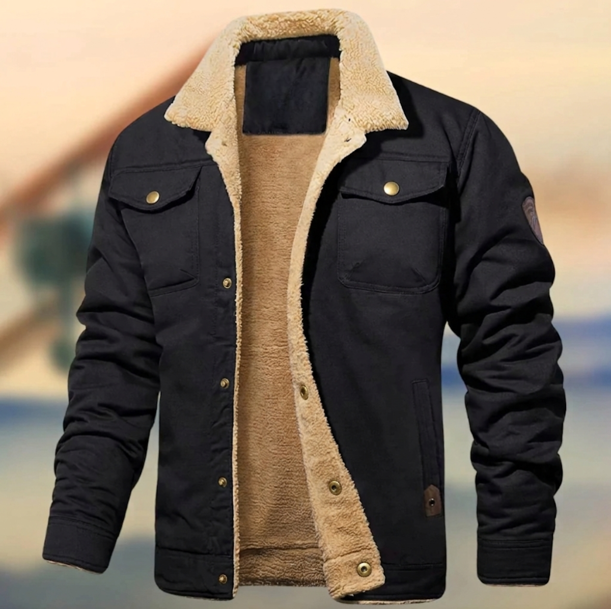 Cedric | Men's Sherpa Collar Button-Down Jacket