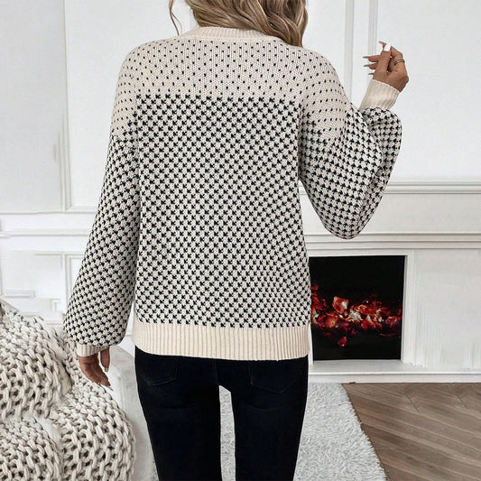 Christine | Women's Patterned Crew Neck Sweater