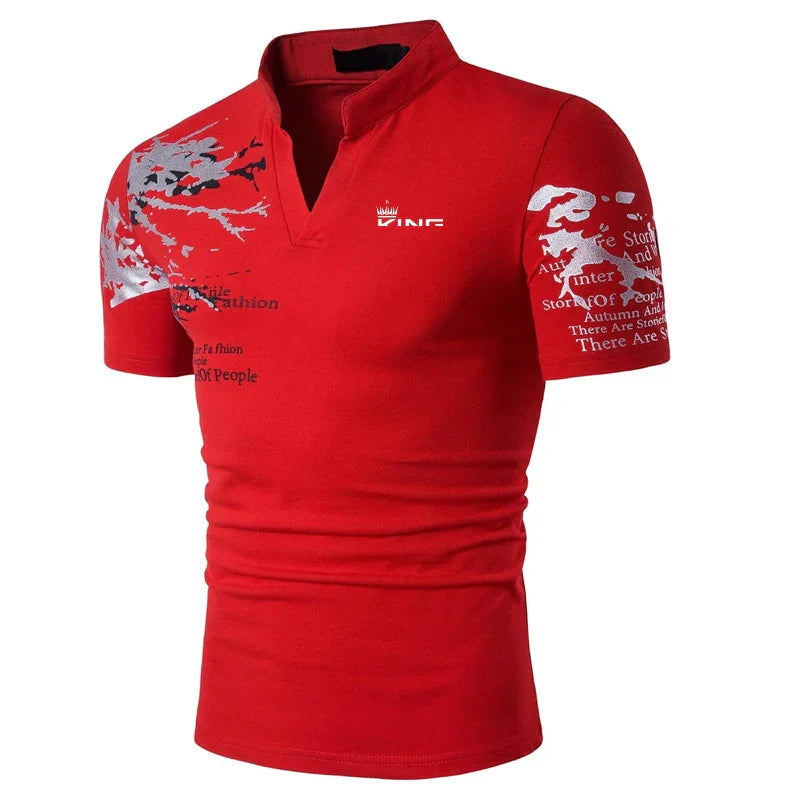 Christopher | Men's V-Neck Slim Fit Polo Shirt