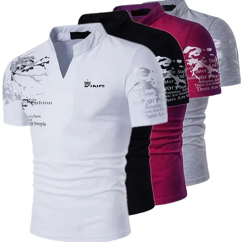Christopher | Men's V-Neck Slim Fit Polo Shirt