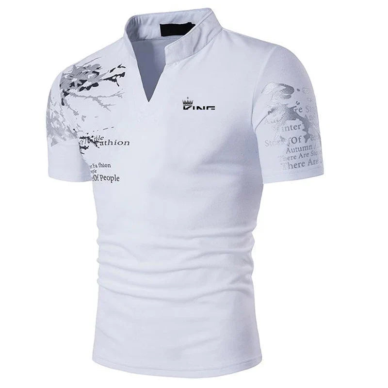 Christopher | Men's V-Neck Slim Fit Polo Shirt
