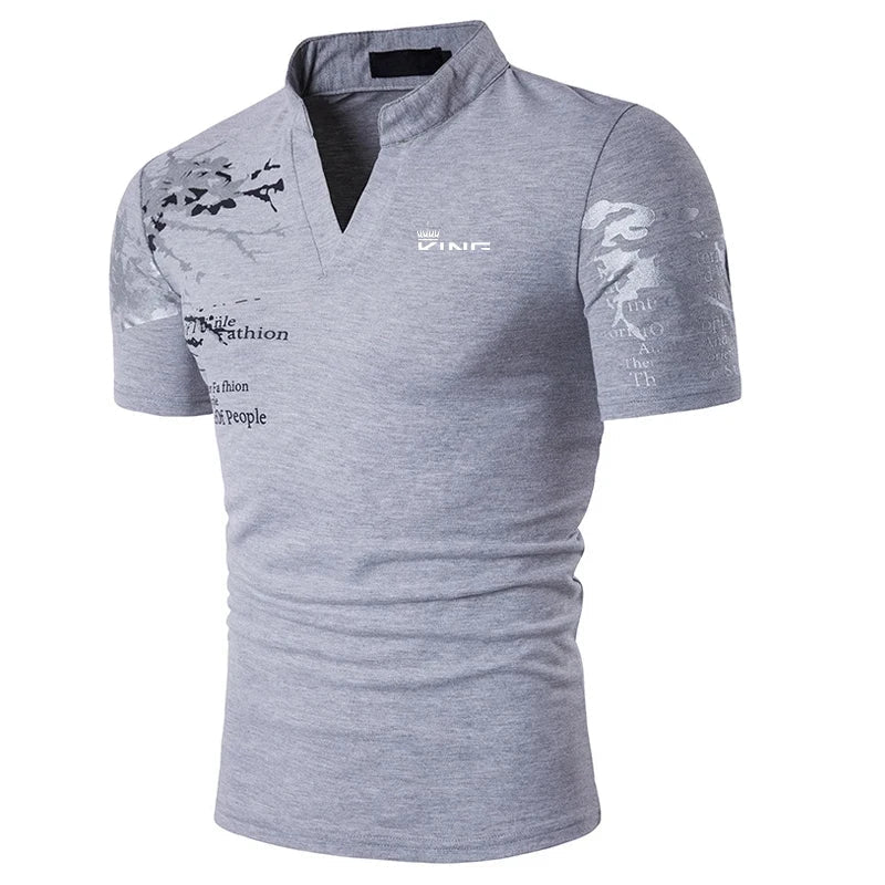 Christopher | Men's V-Neck Slim Fit Polo Shirt