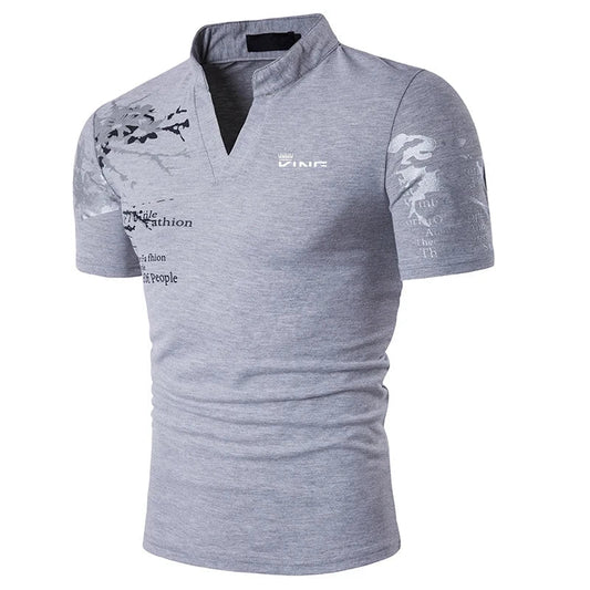 Christopher | Men's V-Neck Slim Fit Polo Shirt