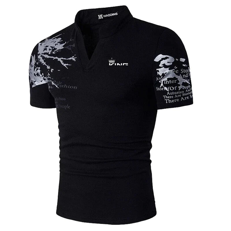 Christopher | Men's V-Neck Slim Fit Polo Shirt