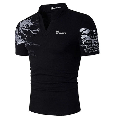 Christopher | Men's V-Neck Slim Fit Polo Shirt