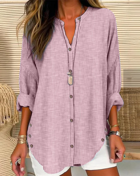 Christy | Women's Button-Down Striped Blouse