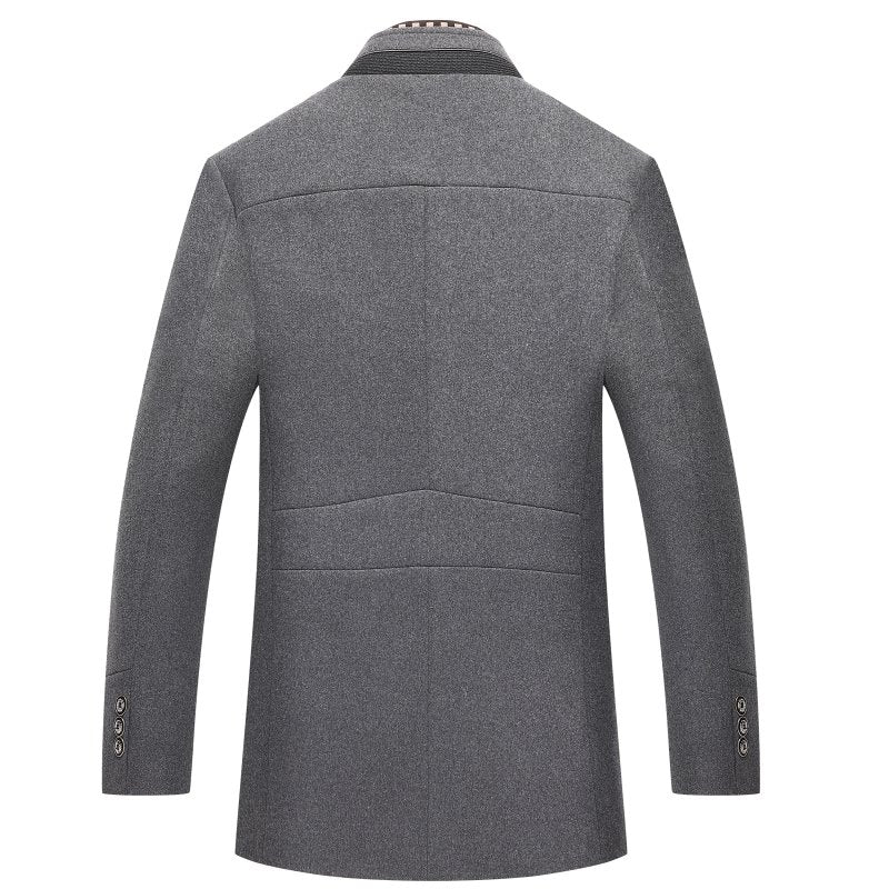 Colin | Men's Stand Collar Mid-Length Coat