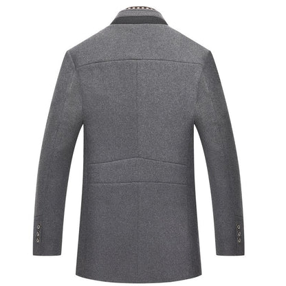 Colin | Men's Stand Collar Mid-Length Coat