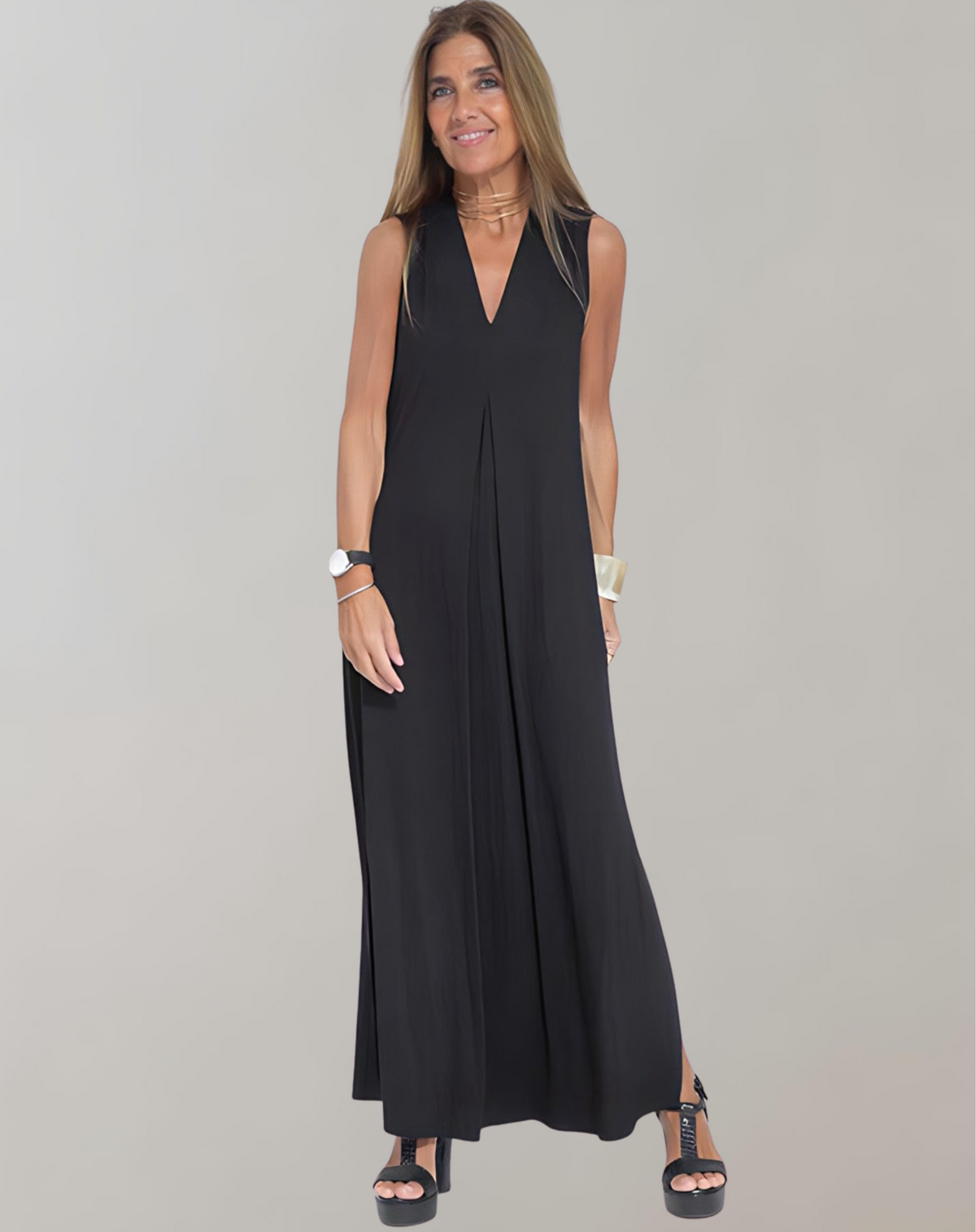 Crystal | Women's Sleeveless V-Neck Maxi Dress