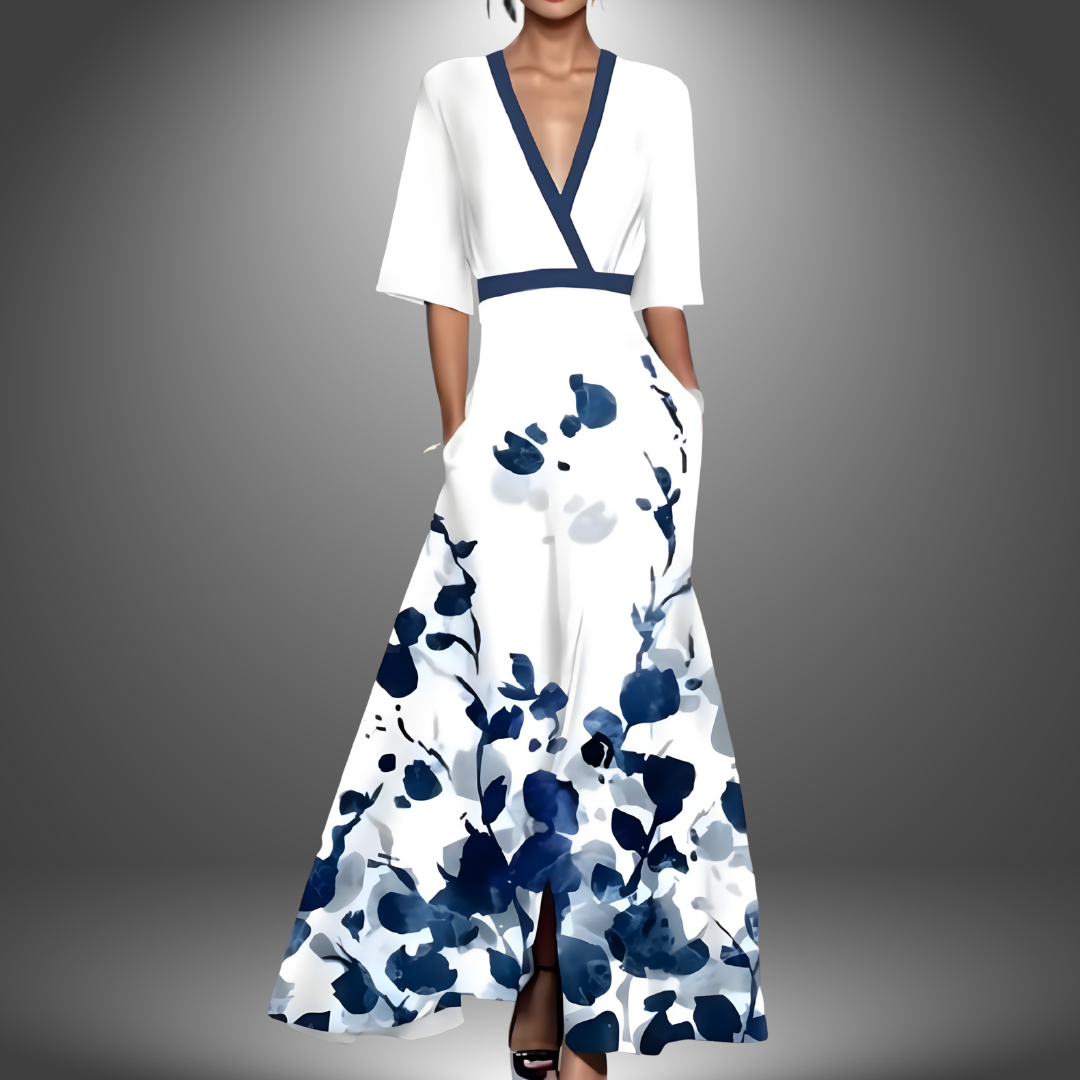 Crystal | Women's V-Neck Wrap Maxi Dress