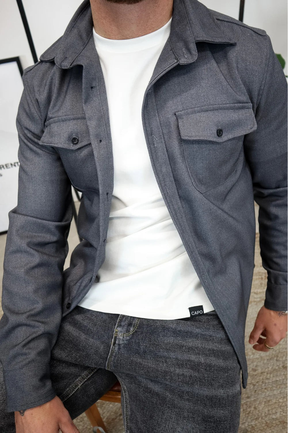 Cyrus | Men's Long Sleeve Shirt Jacket
