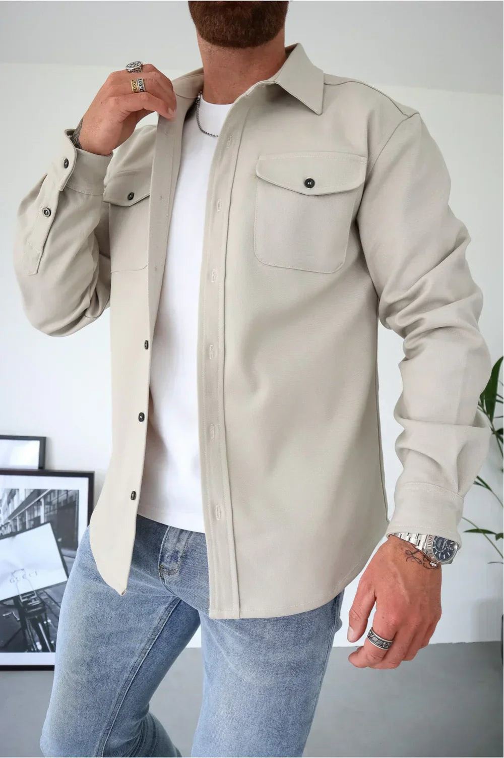 Cyrus | Men's Long Sleeve Shirt Jacket