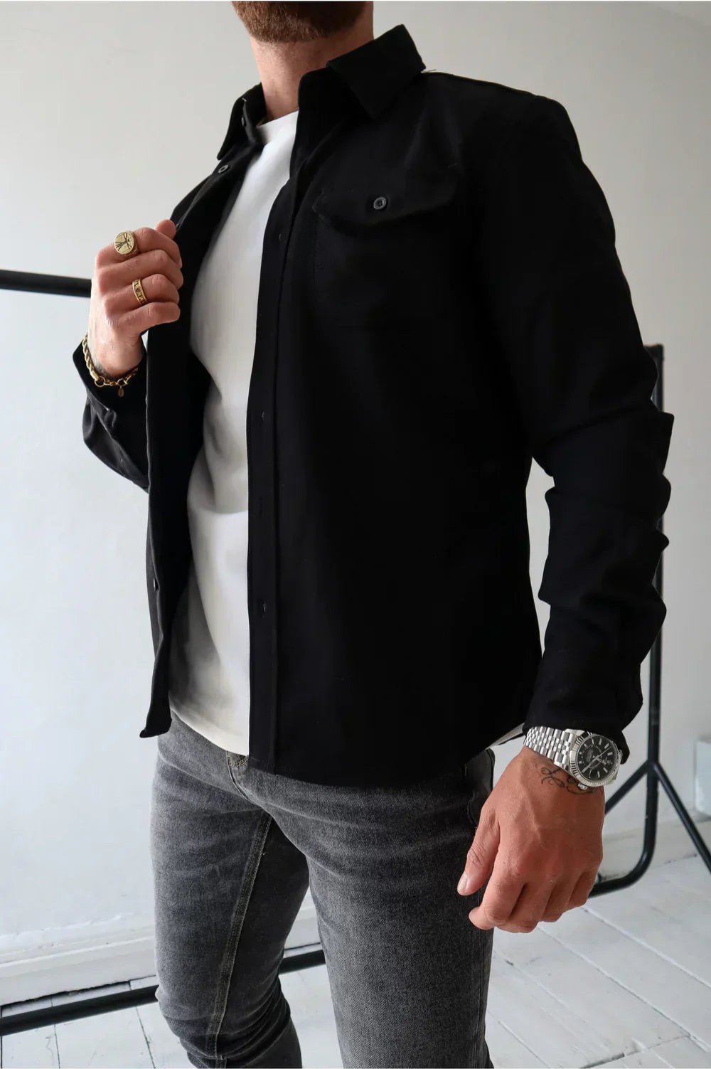 Cyrus | Men's Long Sleeve Shirt Jacket