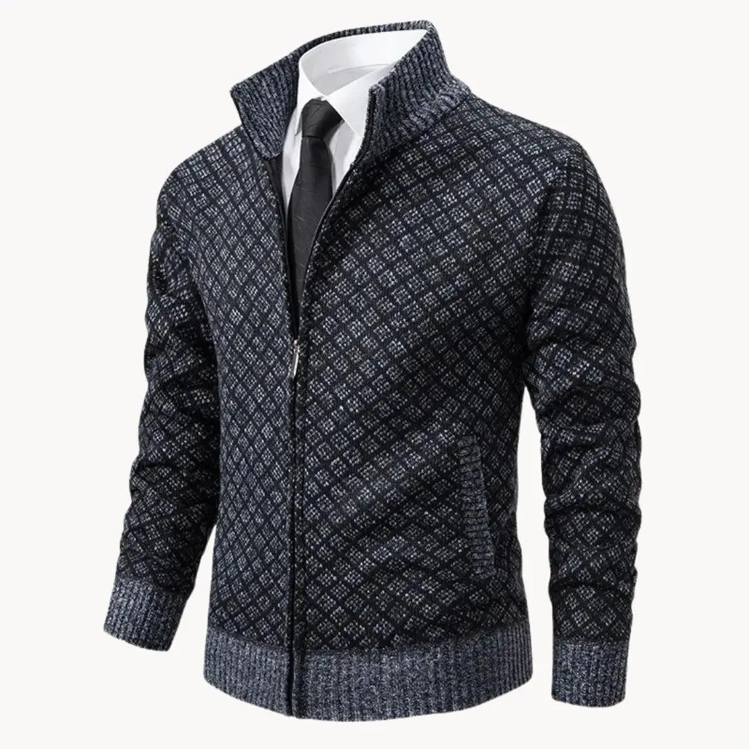 Dale | Men's Full-Zip Stand Collar Sweater Jacket