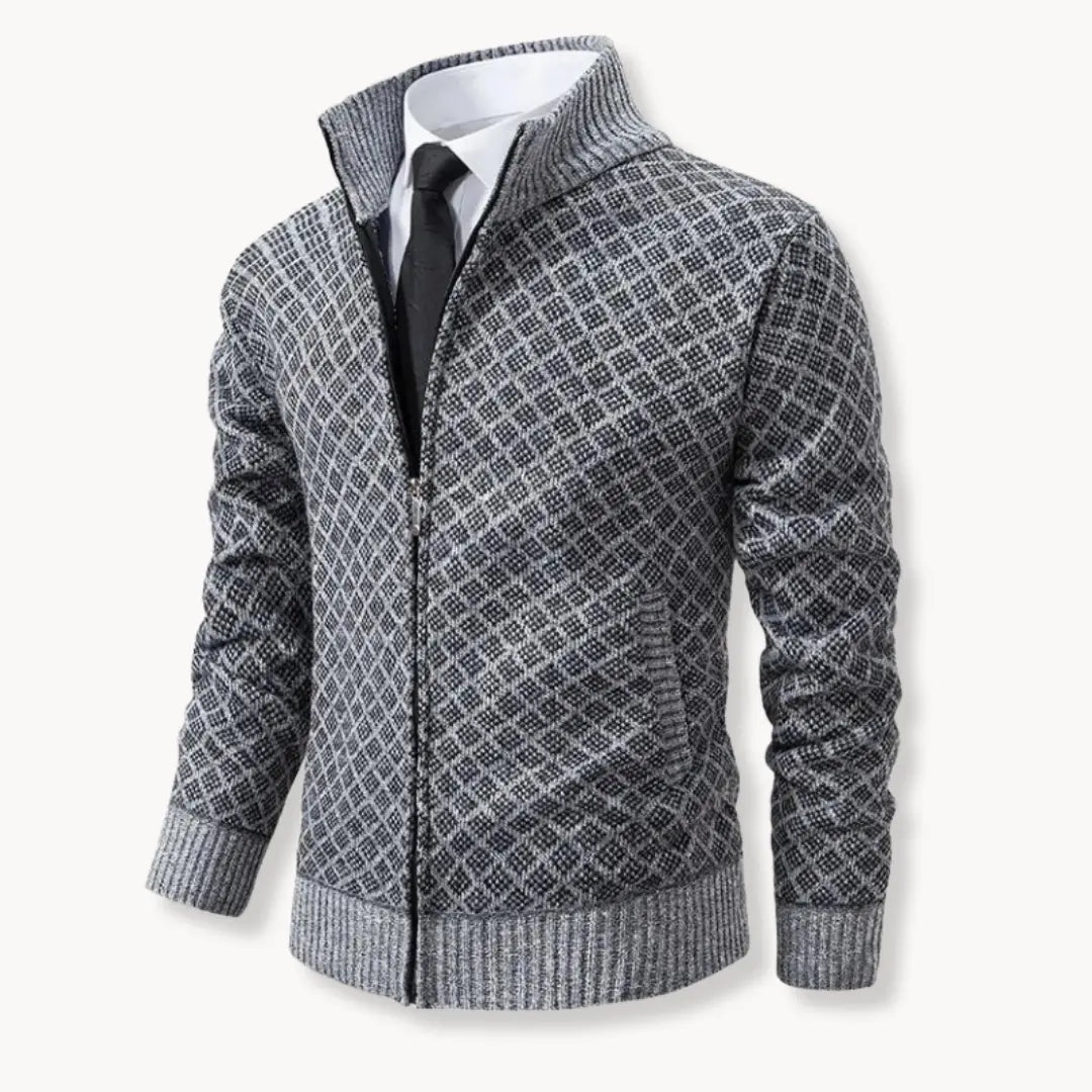 Dale | Men's Full-Zip Stand Collar Sweater Jacket