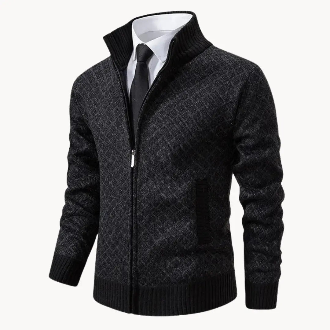 Dale | Men's Full-Zip Stand Collar Sweater Jacket