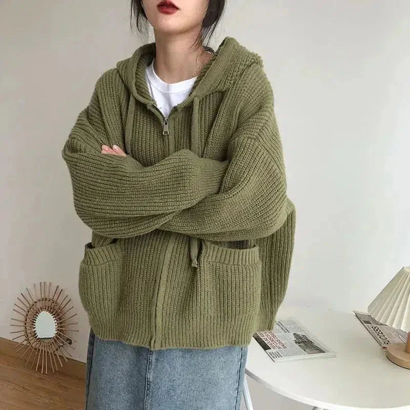 Daniela | Women's Zip-Up Hooded Cardigan