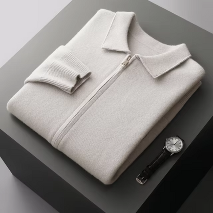 Darryl | Men's Full Zip Collared Sweater Jacket