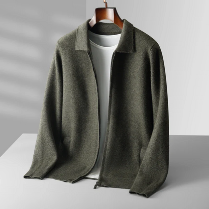 Darryl | Men's Full Zip Collared Sweater Jacket