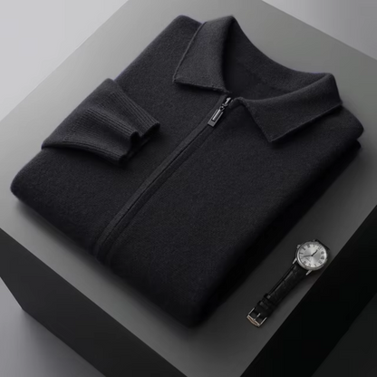 Darryl | Men's Full Zip Collared Sweater Jacket