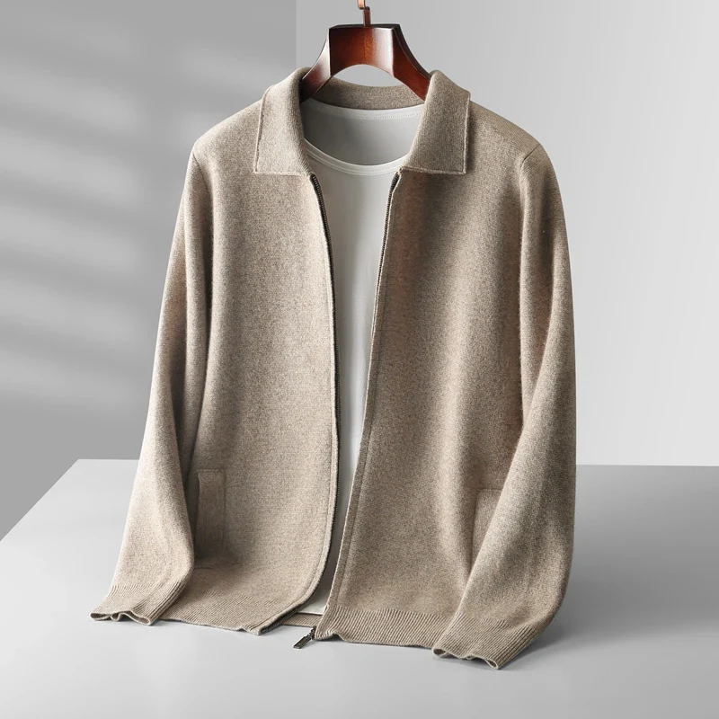 Darryl | Men's Full Zip Collared Sweater Jacket