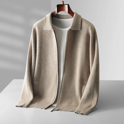 Darryl | Men's Full Zip Collared Sweater Jacket