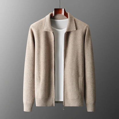 Darryl | Men's Full Zip Collared Sweater Jacket