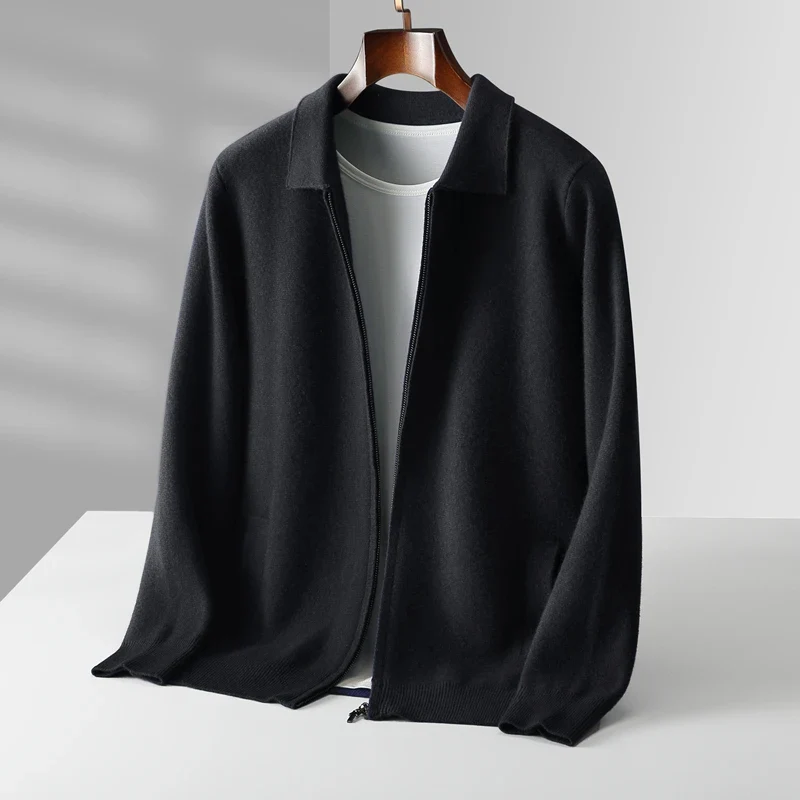 Darryl | Men's Full Zip Collared Sweater Jacket