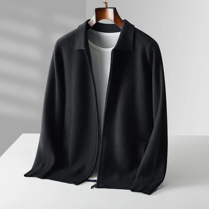 Darryl | Men's Full Zip Collared Sweater Jacket