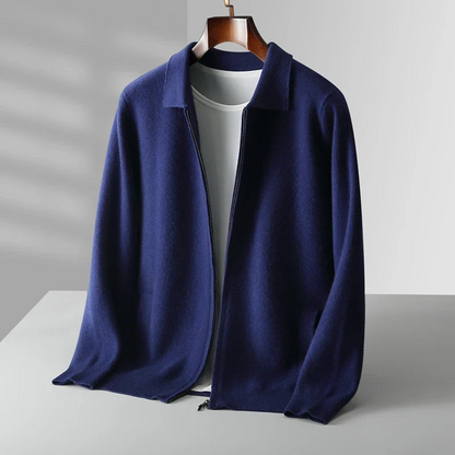 Darryl | Men's Full Zip Collared Sweater Jacket
