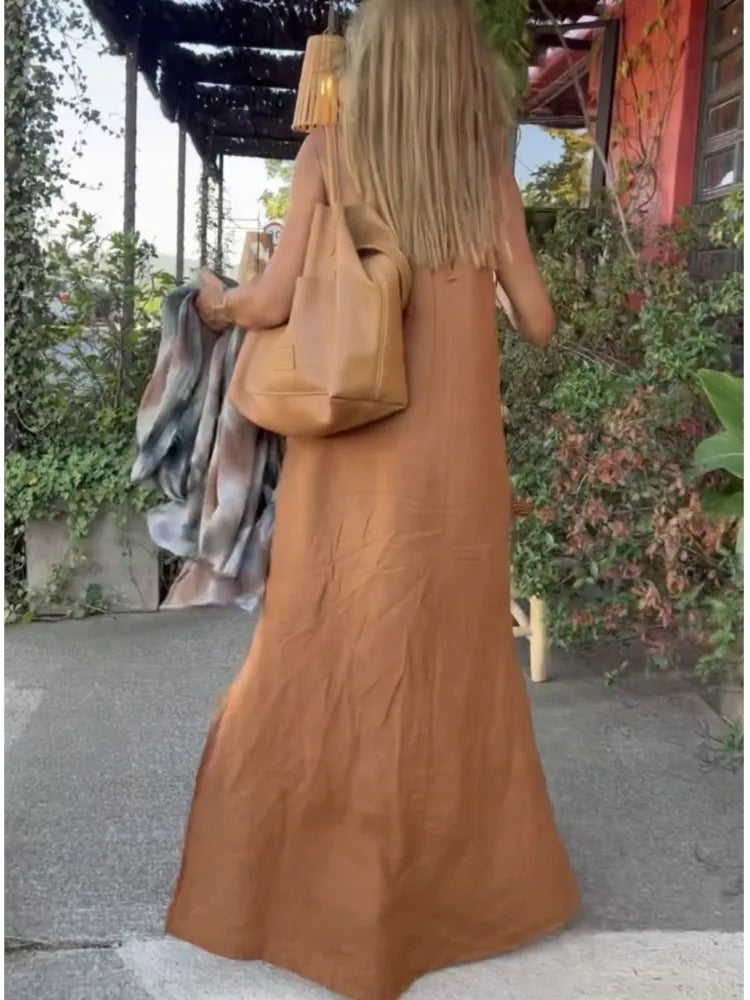 Delilah | Women's Sleeveless A-Line Maxi Dress