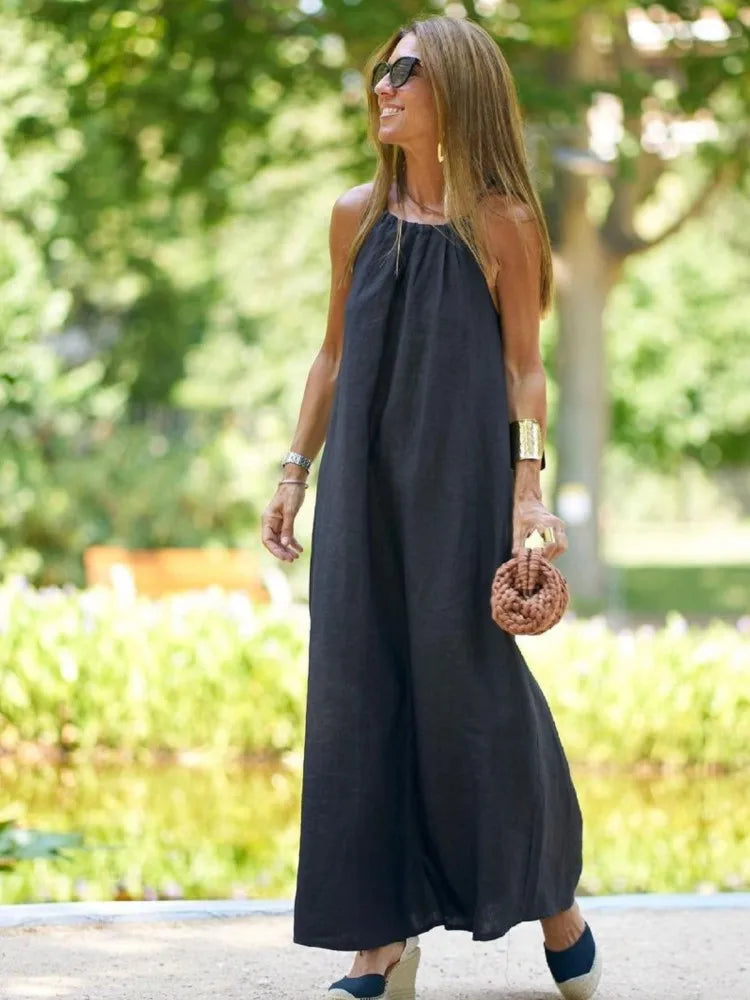 Delilah | Women's Sleeveless A-Line Maxi Dress