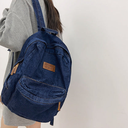 Denim Travel & School Backpack