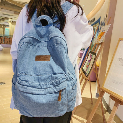 Denim Travel & School Backpack