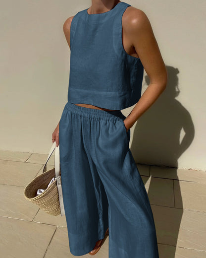 Destiny | Women's Cropped Sleeveless Two-Piece Set
