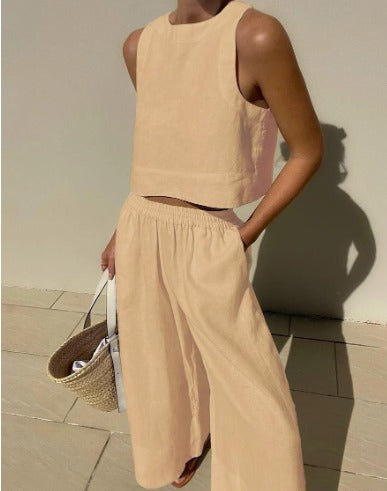 Destiny | Women's Cropped Sleeveless Two-Piece Set