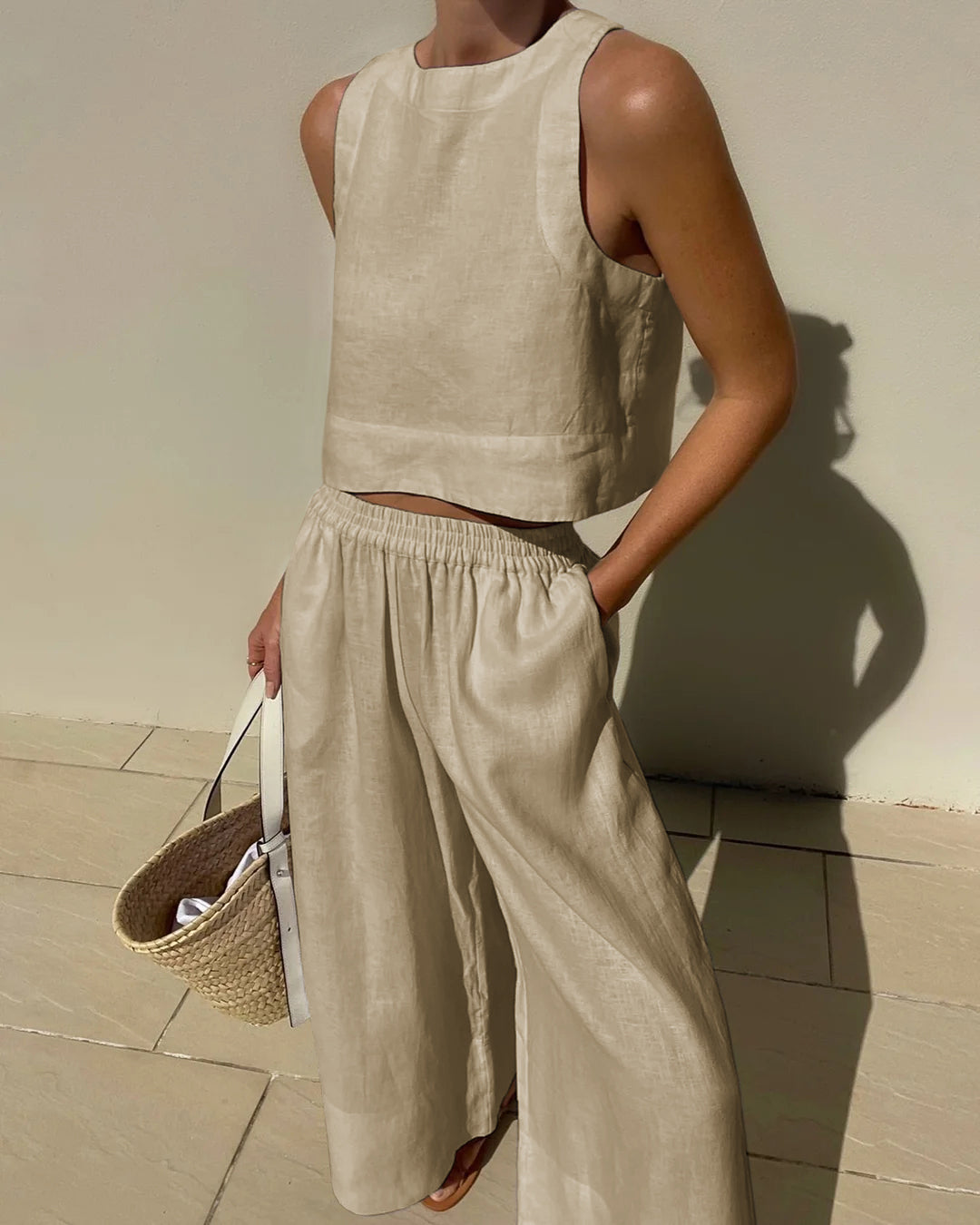 Destiny | Women's Cropped Sleeveless Two-Piece Set