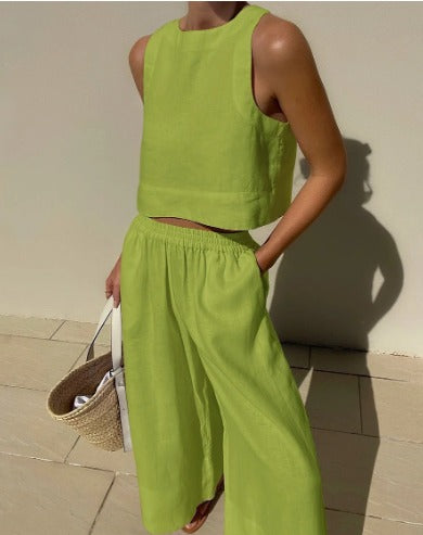 Destiny | Women's Cropped Sleeveless Two-Piece Set