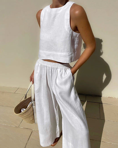 Destiny | Women's Cropped Sleeveless Two-Piece Set