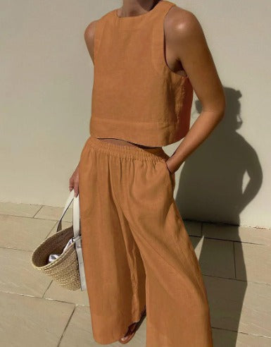 Destiny | Women's Cropped Sleeveless Two-Piece Set