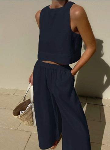 Destiny | Women's Cropped Sleeveless Two-Piece Set