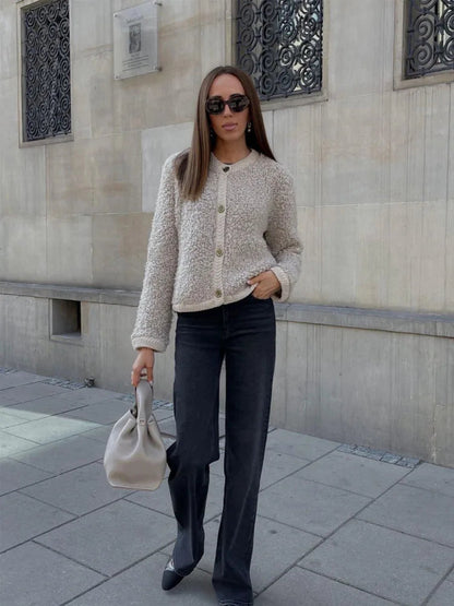Diane | Women's Button-Front Relaxed Fit Cardigan