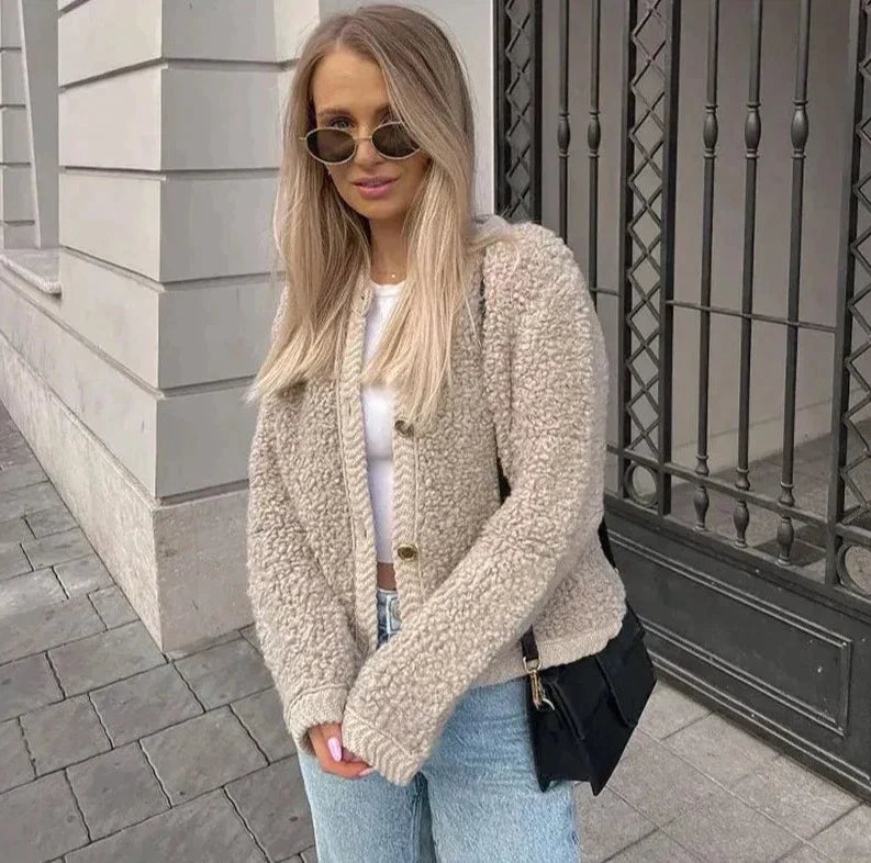 Diane | Women's Button-Front Relaxed Fit Cardigan
