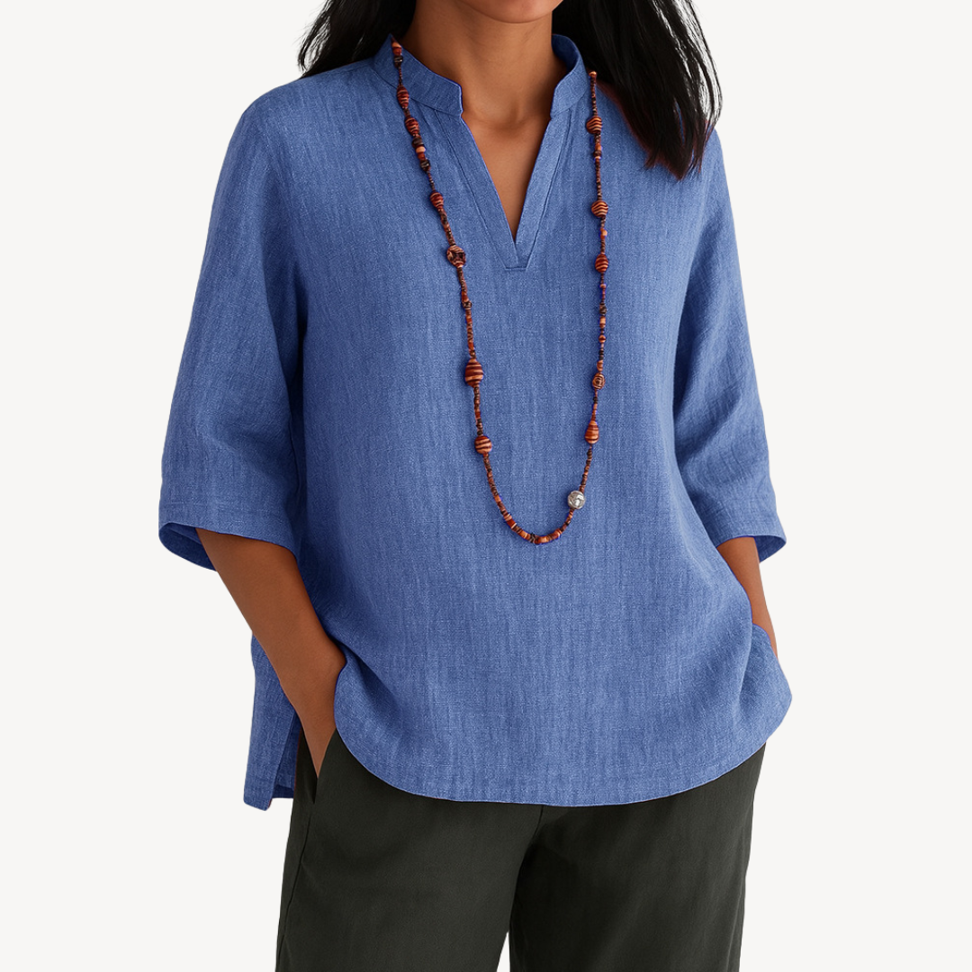 Diane | Women's V-Neck Relaxed Fit Tunic Top