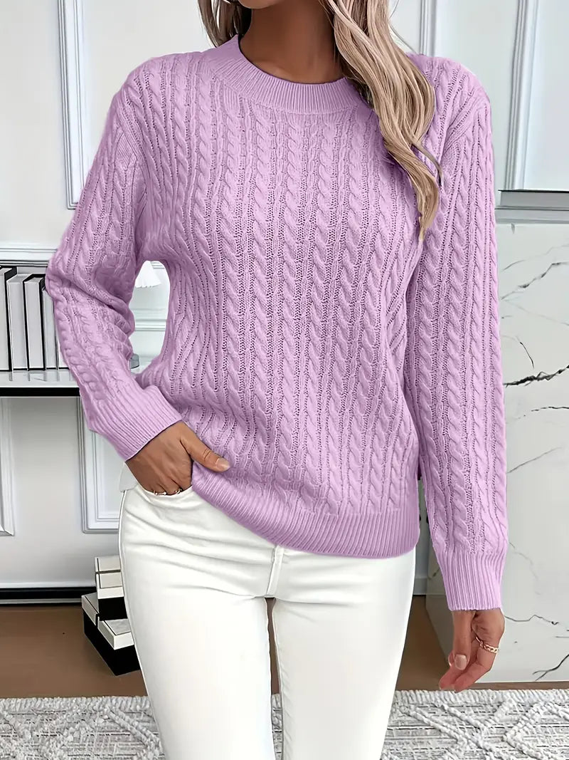 Dianna | Women's Long Sleeve Cable Knit Sweater