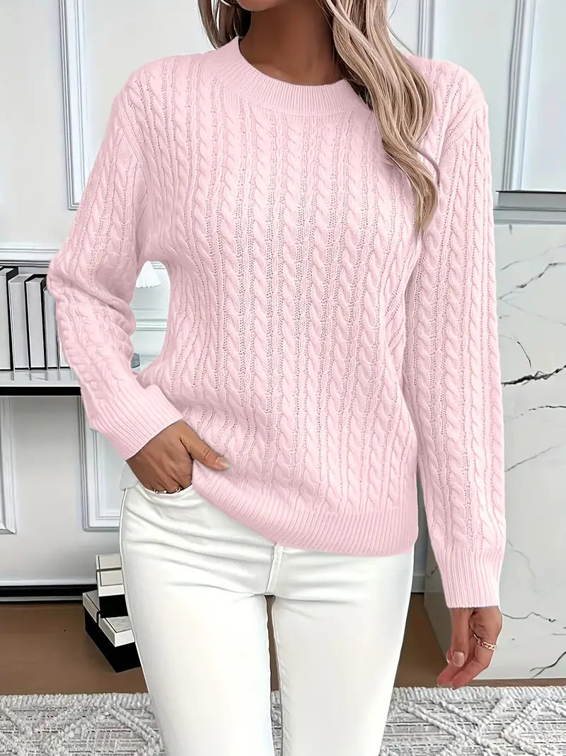 Dianna | Women's Long Sleeve Cable Knit Sweater